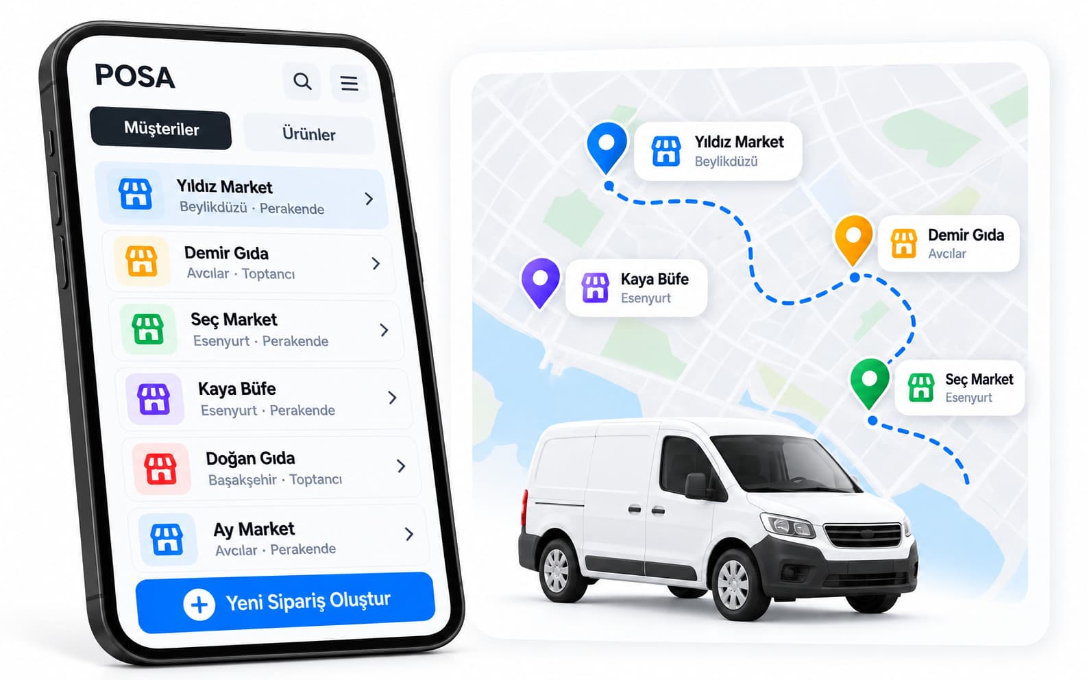 Mobil Saha Satış ve Plasiyer Yönetimi görseli