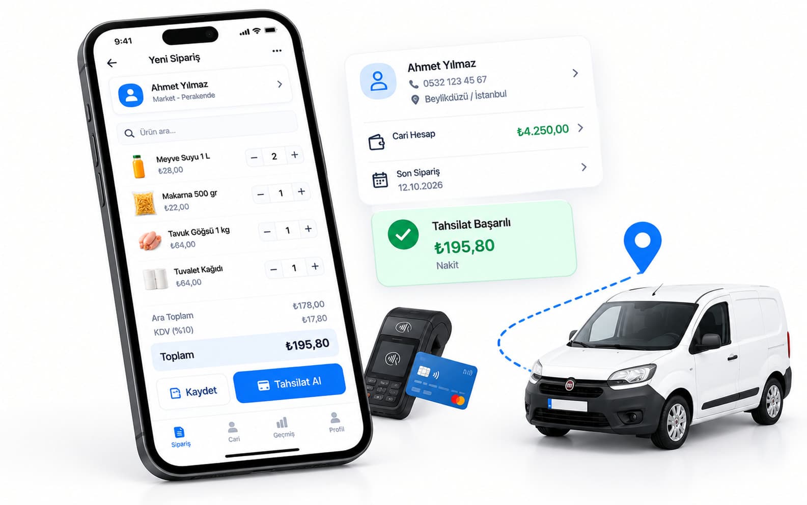 Mobil Sipariş ve Tahsilat Yönetimi görseli