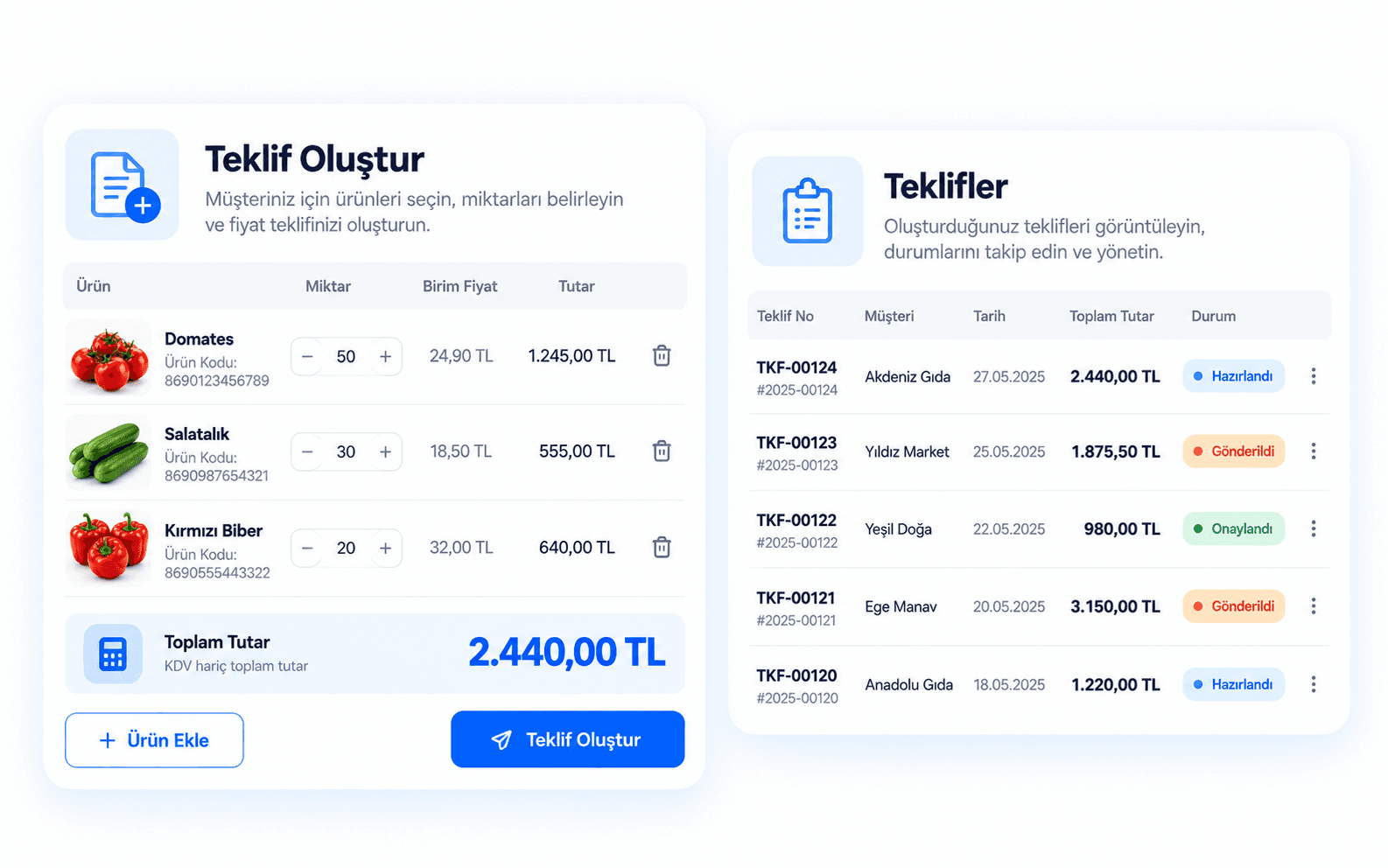 Teklif Hazırlama ve Yönetim Sistemi görseli
